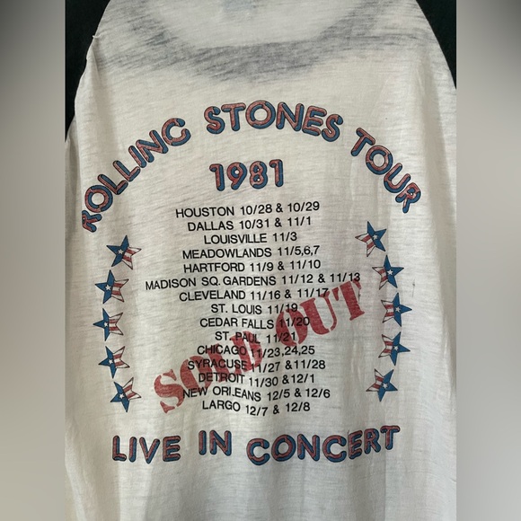 Vintage Rolling Stones 1981 Raglan Tee x The Knits - Picture 4 of 13